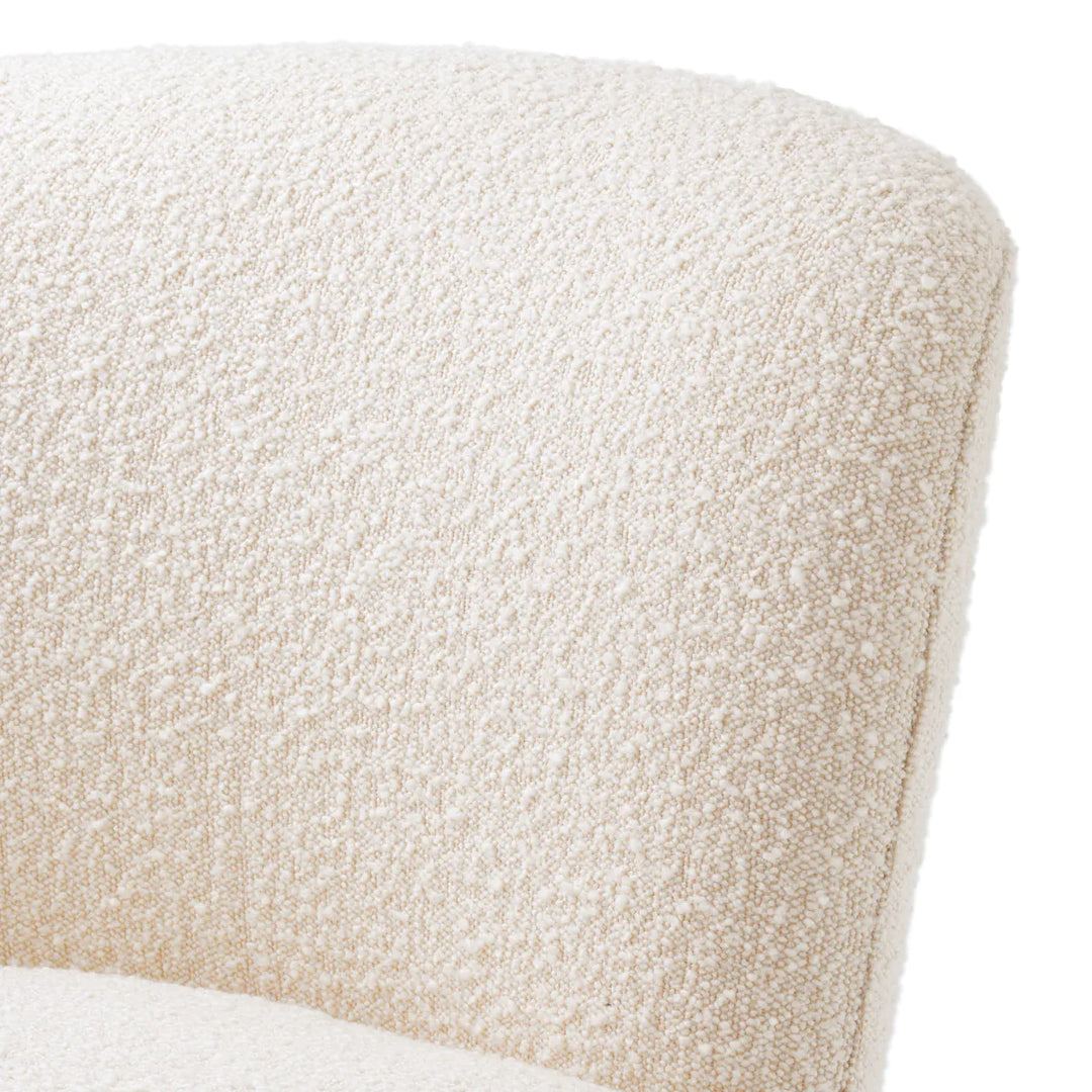 Swivel Chair - Doria - Bouclé Cream