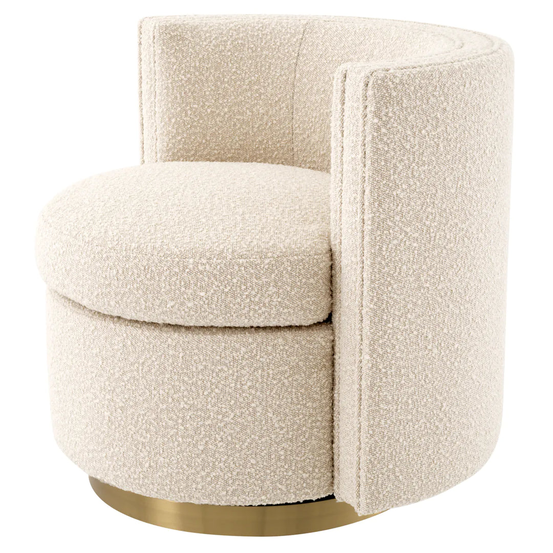 Swivel Chair - Amanda - Bouclé Cream