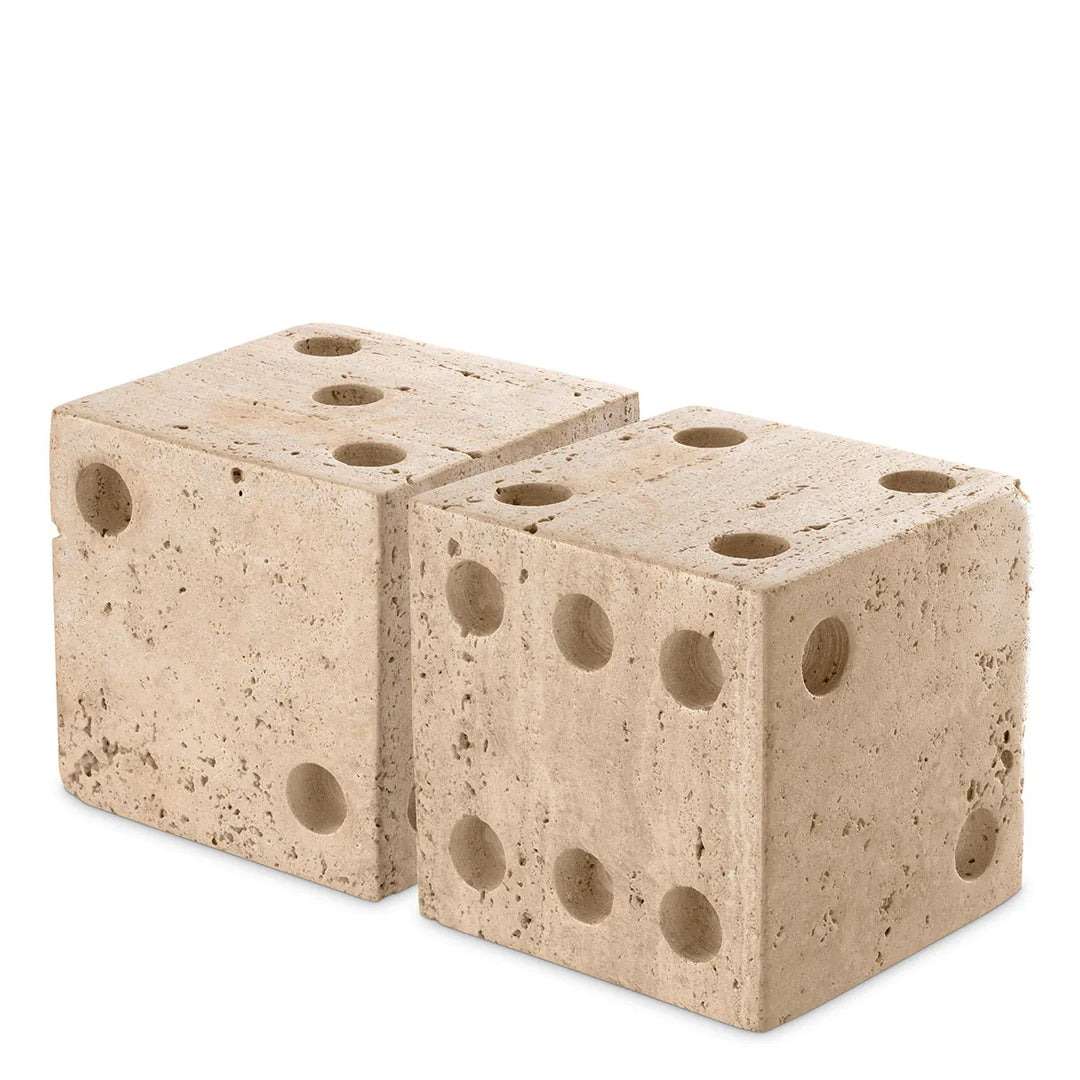 Desk Accessory - Visa - Travertine - Set of 2