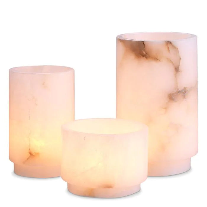 Tealight Holder - Leonidas - Set of 3 - Albaster