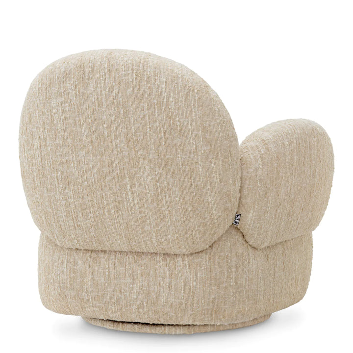 Swivel Chair - Madrone - Bouclé Sonata Cream