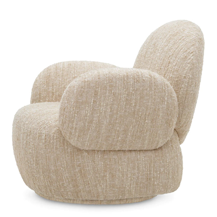 Swivel Chair - Madrone - Bouclé Sonata Cream