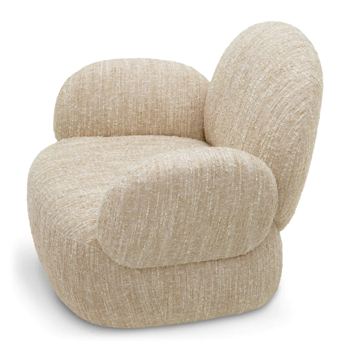 Swivel Chair - Madrone - Bouclé Sonata Cream