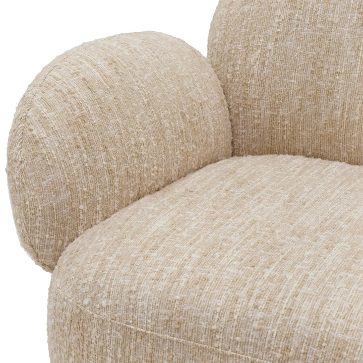 Swivel Chair - Madrone - Bouclé Sonata Cream