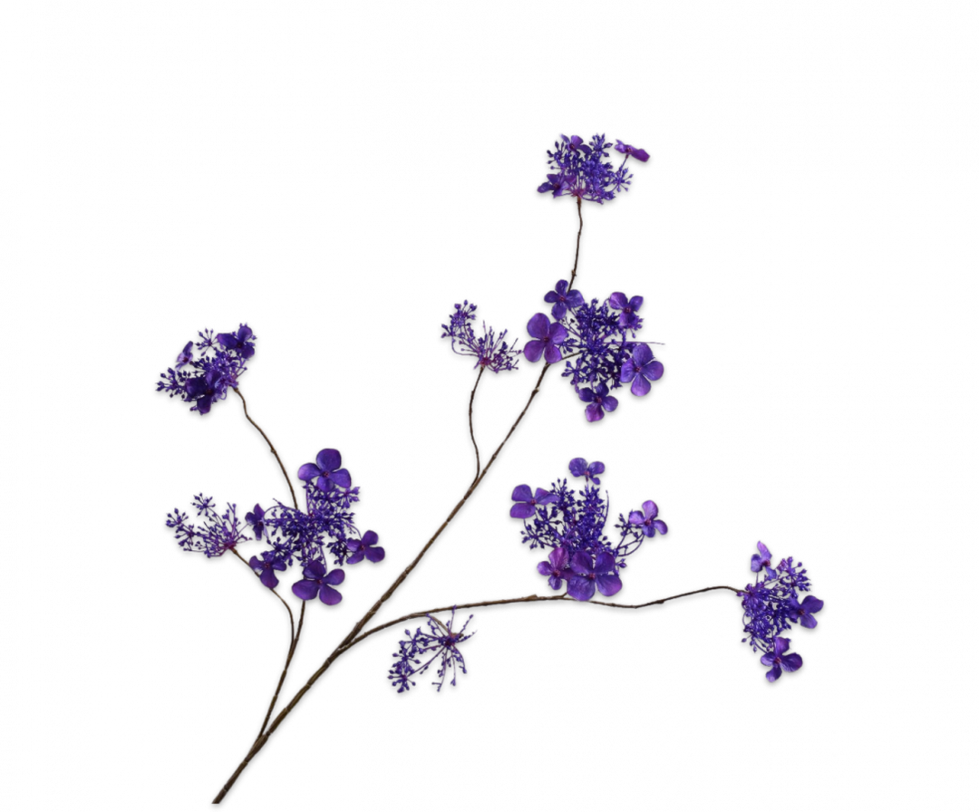 Hydrangea Branch - Purple - 115cm