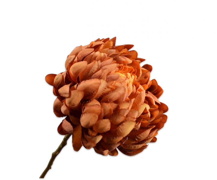 Chrysant Branch -  Orange brown - 64cm