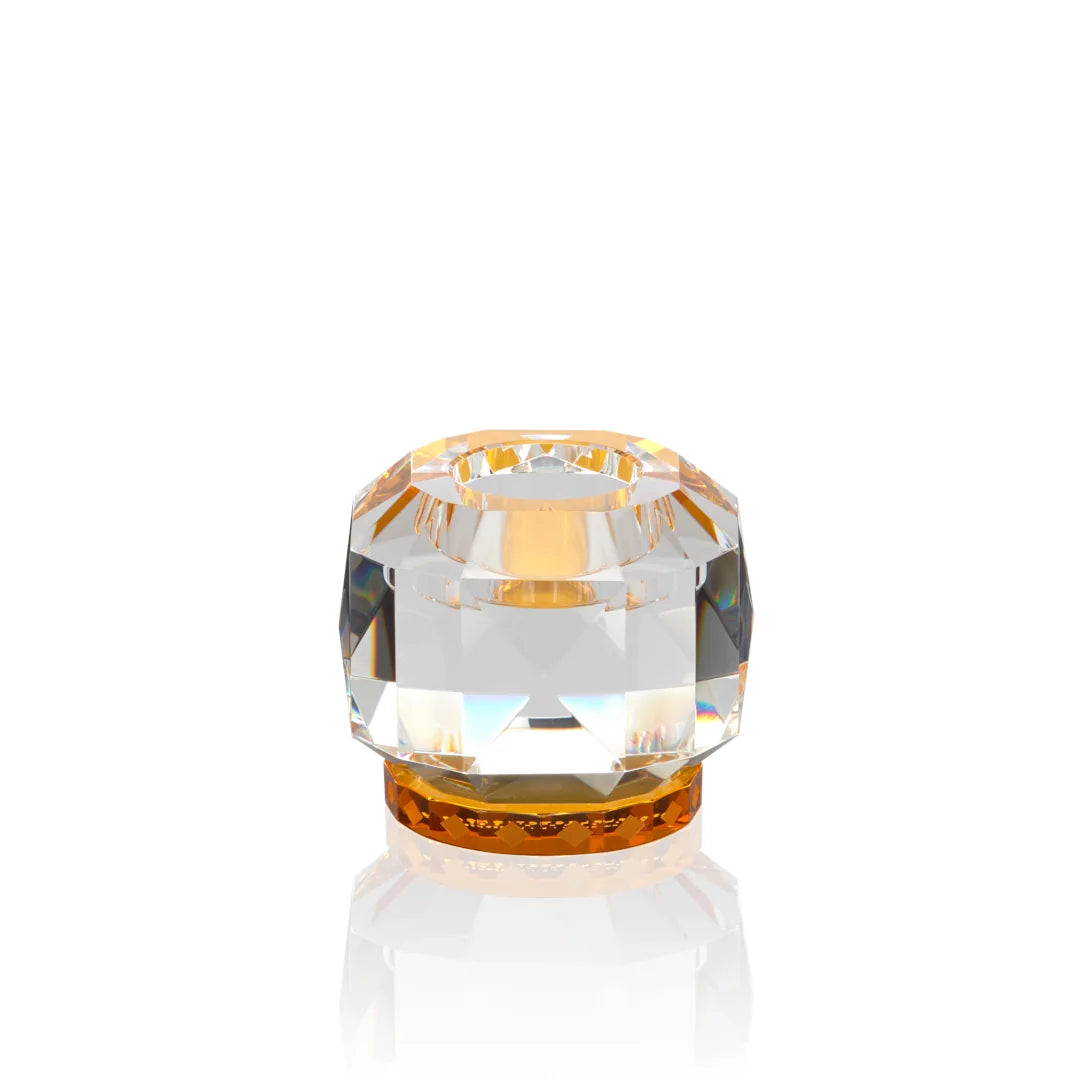 Tealight Holder - Texas - Clear/Amber