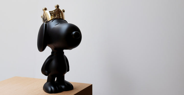 Snoopy - Crown Bicolor - Black & Gold Medium