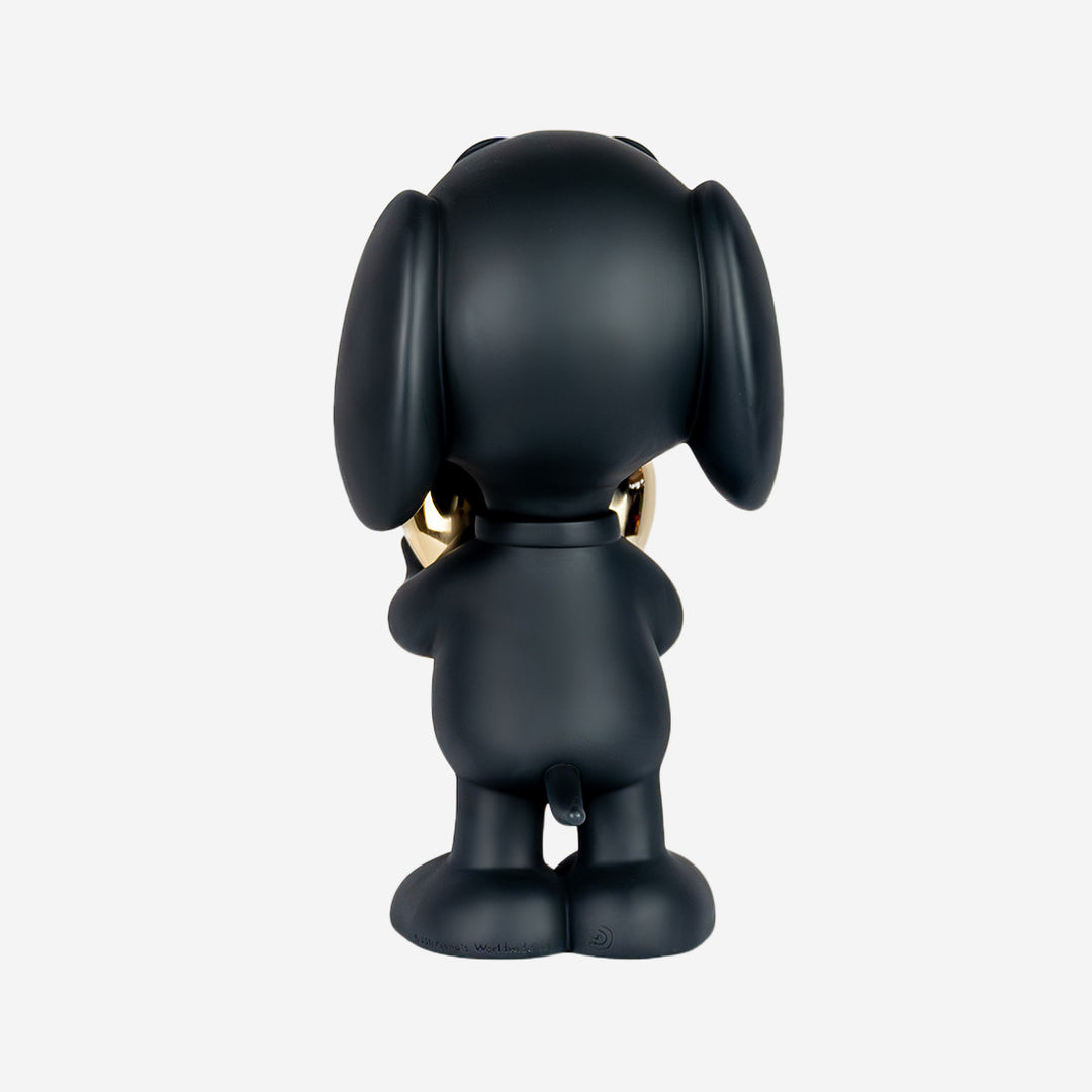 Snoopy Heart - Black & Gold Large