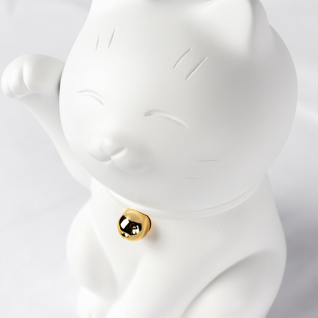 Maneki Neko - White & Gold - Small