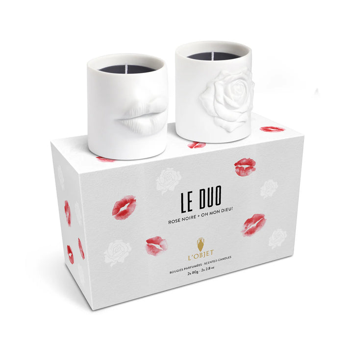 Exclusive - Le Duo - Oh Mon Dieu! + Rose Noire Candles - Small (Set of 2)