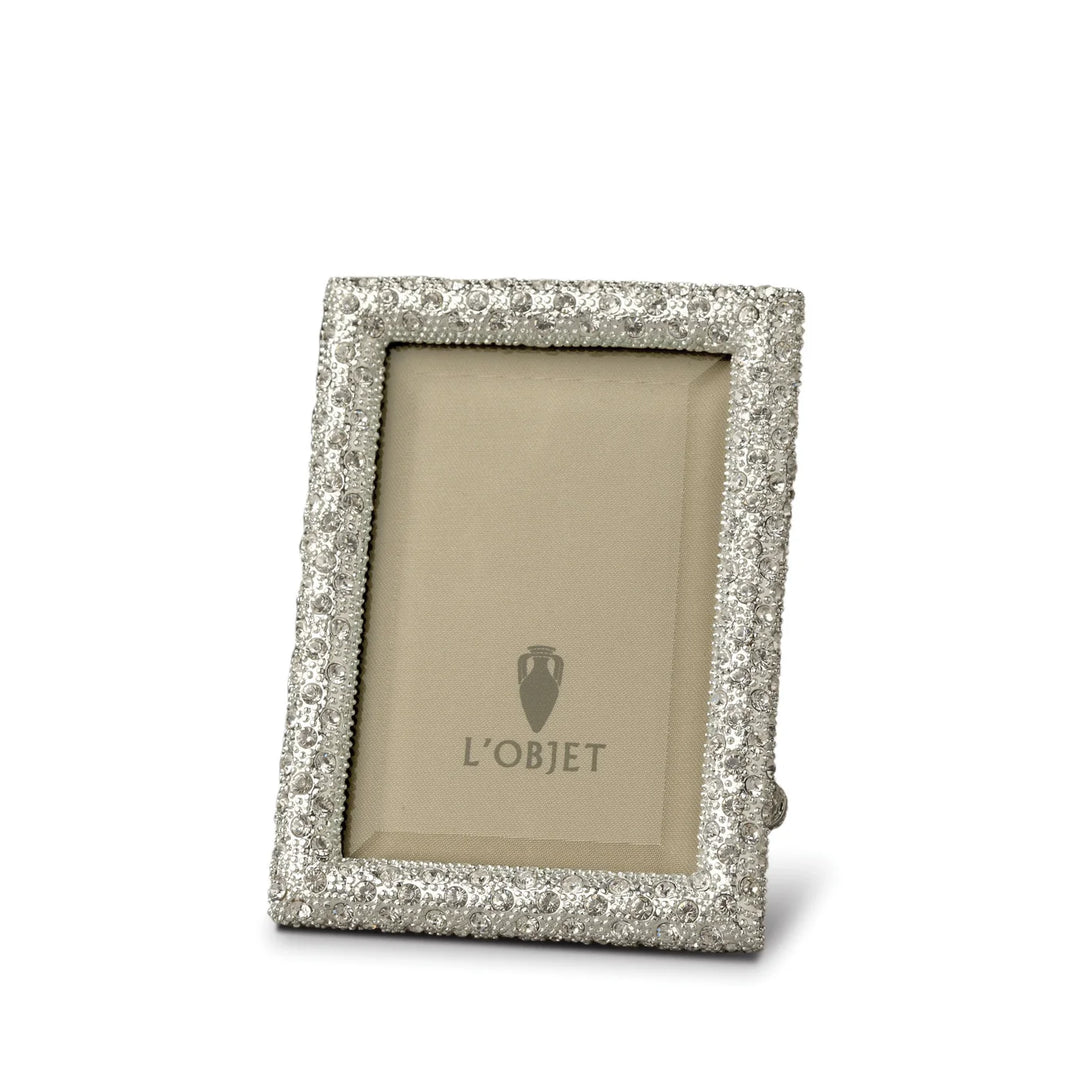 Rectangular Pave Frame - Platinum - 5x8cm