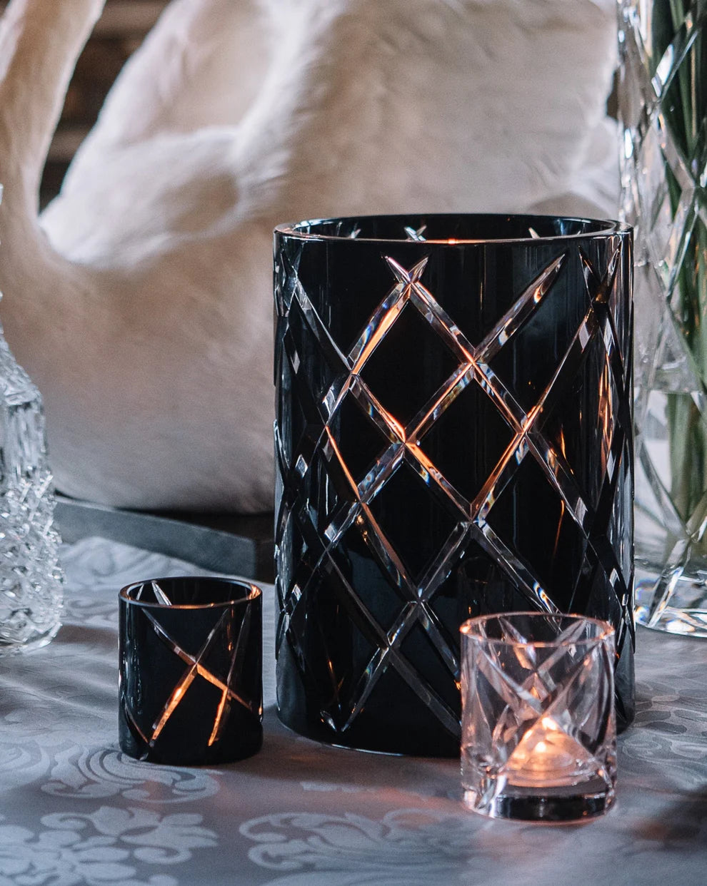 Hurricane -  Crystal Lamp Small - Black