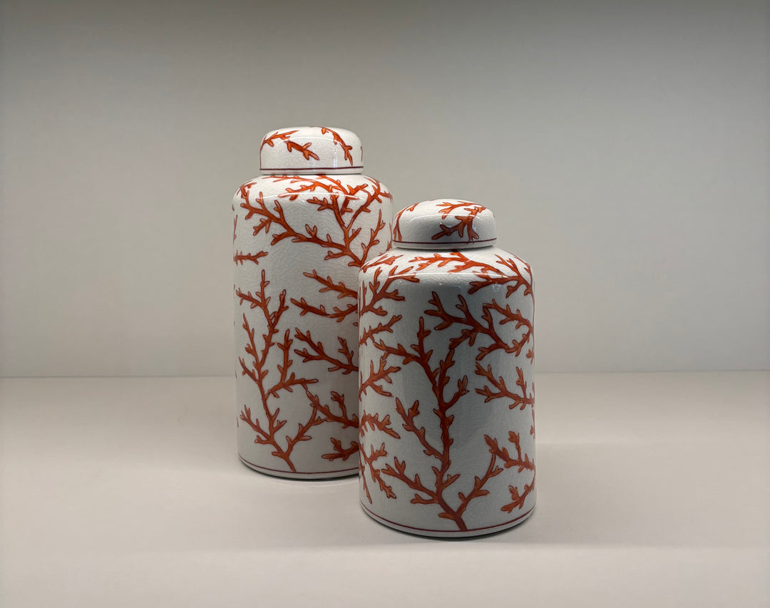 Jar - Morrow Red Coral - H28xD14xcm