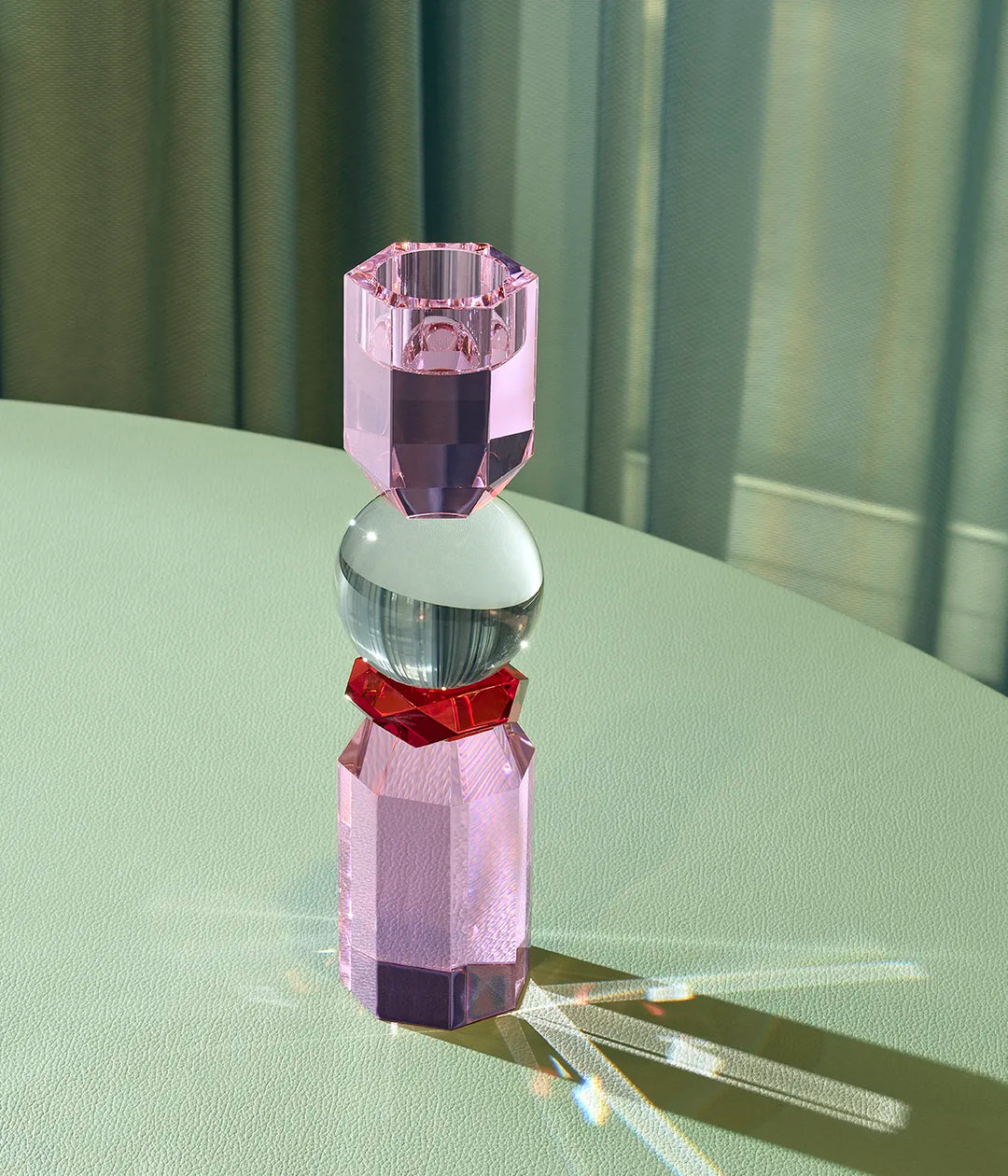 Tealight Holder - Memphis Clear/Rose/Red