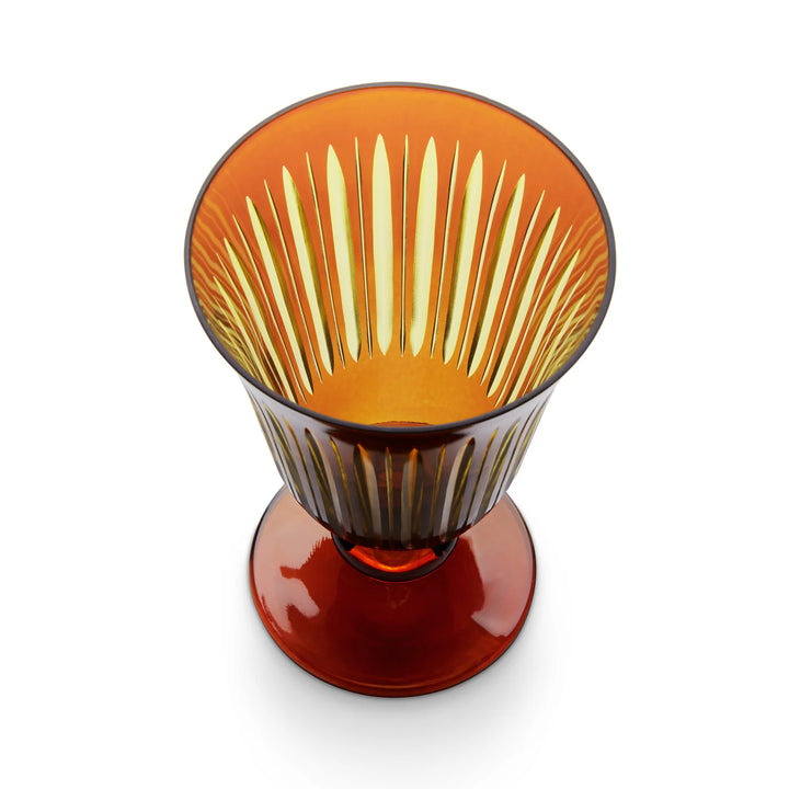 Prism Wine Glasses - Amber - Set of 4