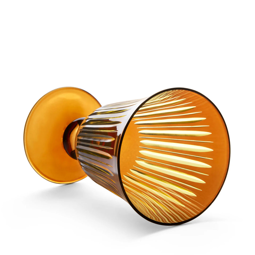 Prism Wine Glasses - Amber - Set of 4