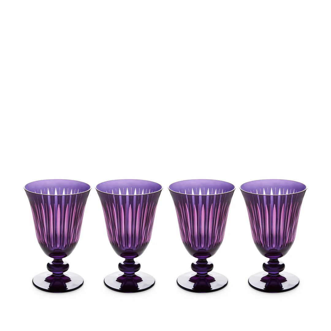 Prism Wine Glasses - Purple - Set of 4
