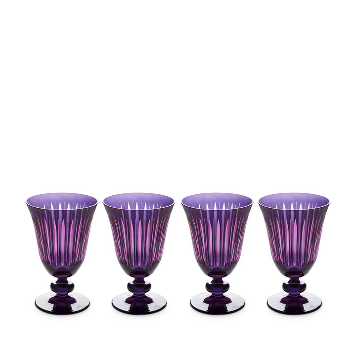 Prism Wine Glasses - Purple - Set of 4
