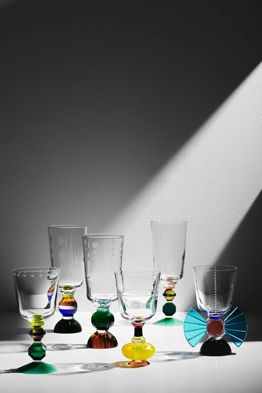 Pair of Ascot - Tall Crystal Glasses