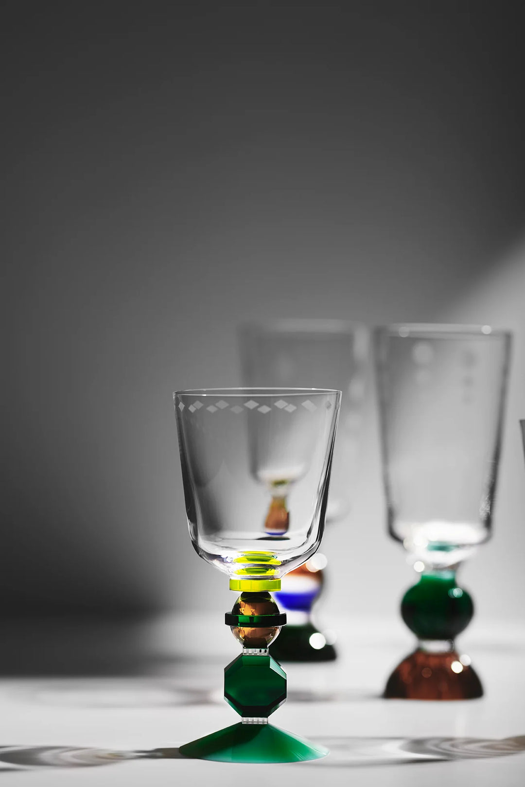 Pair of Mayfair - Short Crystal Glasses - Mint