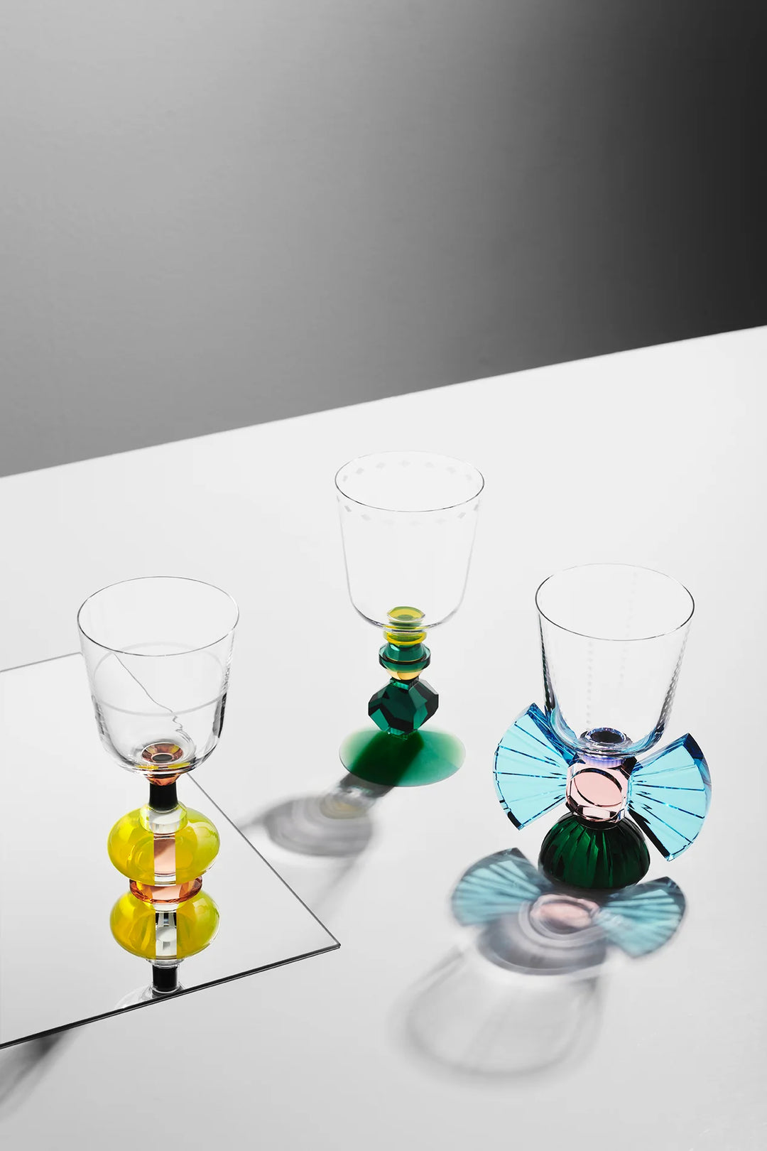 Pair of Mayfair - Short Crystal Glasses - Mint