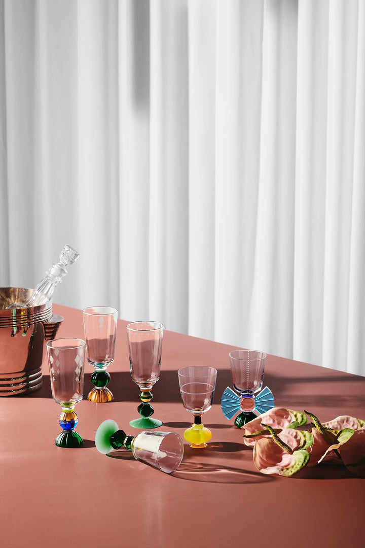 Pair of Ascot - Tall Crystal Glasses