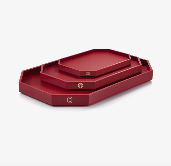 Octogone Tray - Small - Red