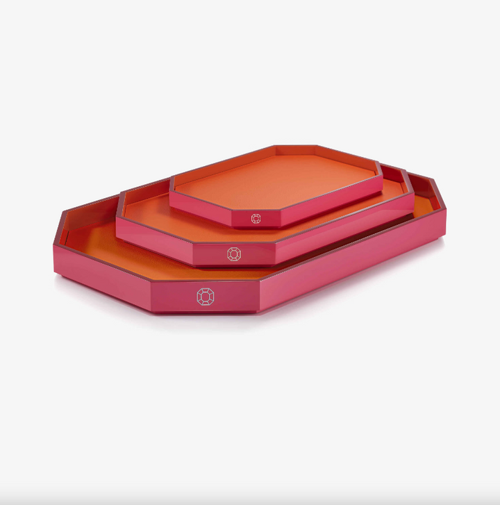 Octogone Tray - Large - Orange