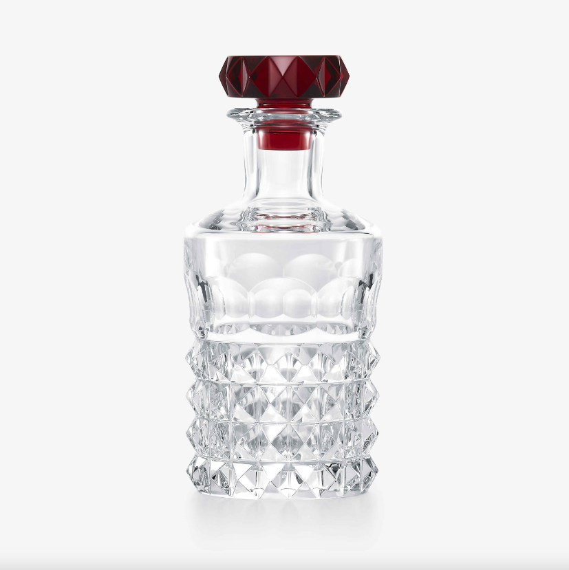 Louxor Whisky Decanter - Clear & Red