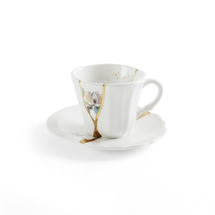 Coffee Cup with Saucer - Kintsugi