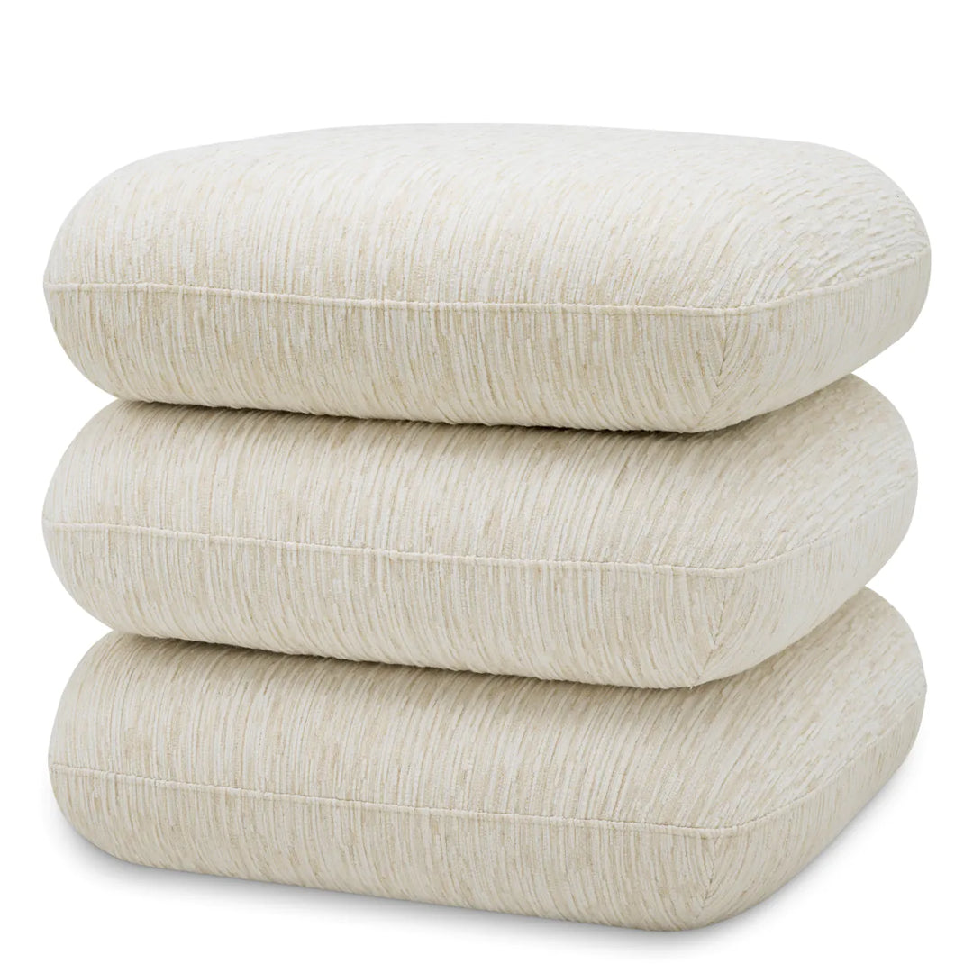 Pouf Greenwich - Pelton Jacquard Off-White