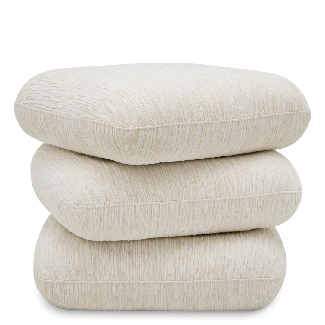 Pouf Greenwich - Pelton Jacquard Off-White