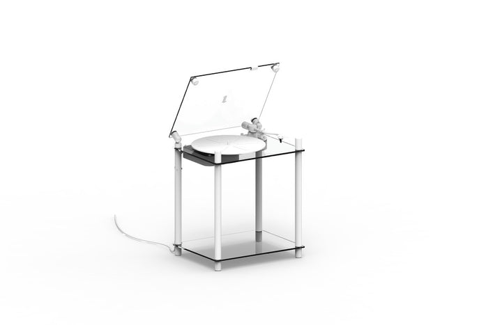 Transparent - Turntable Stand - White