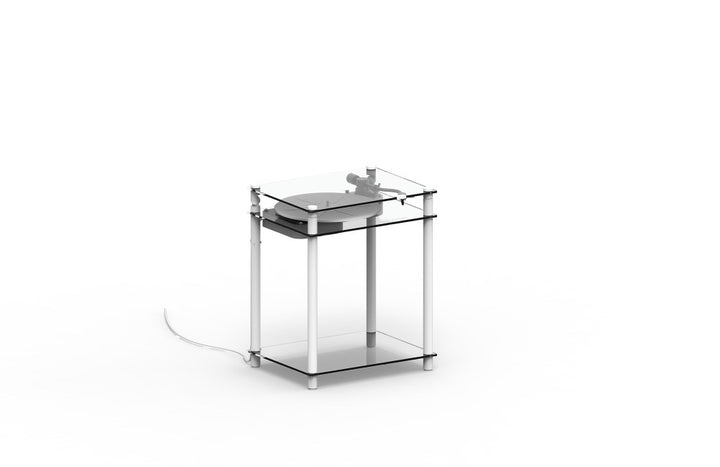 Transparent - Turntable Stand - White