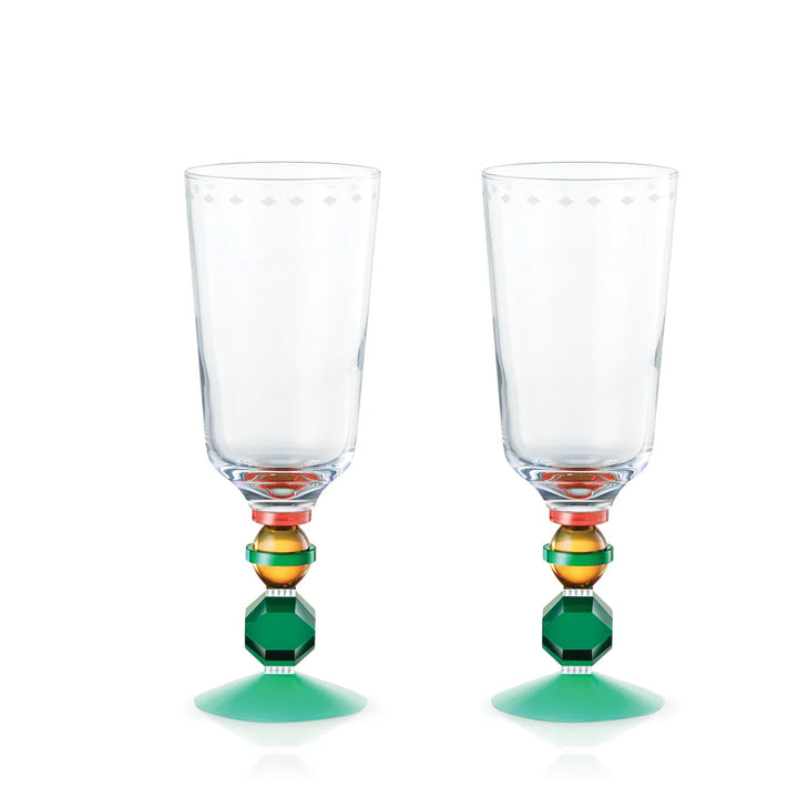 Pair of Mayfair - Tall Crystal Glasses