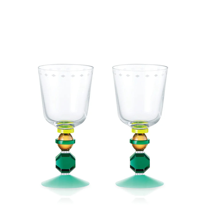 Pair of Mayfair - Short Crystal Glasses - Mint