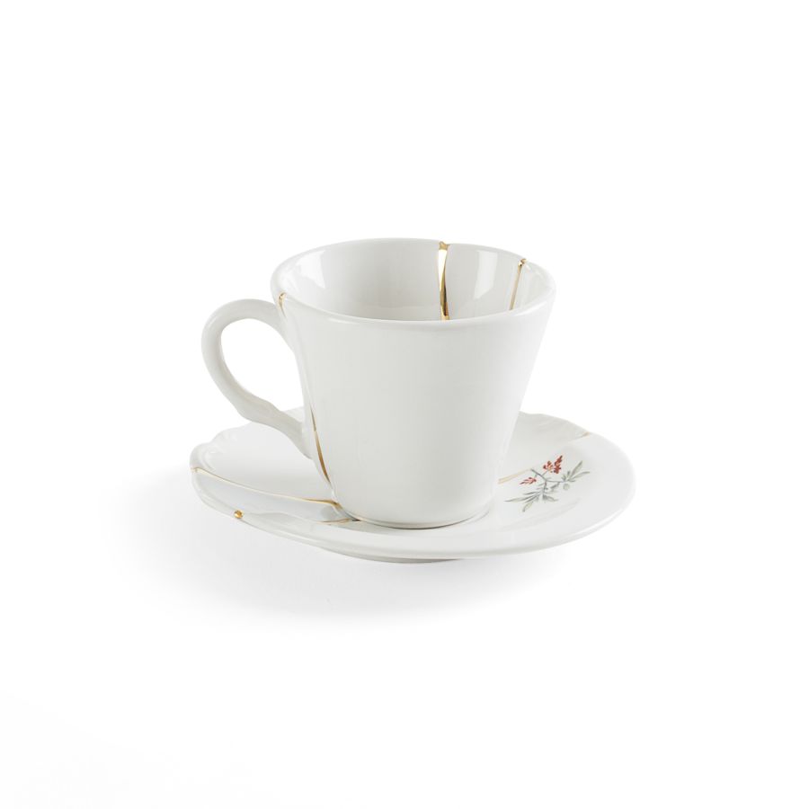 Coffee Cup with Saucer - Kintsugi