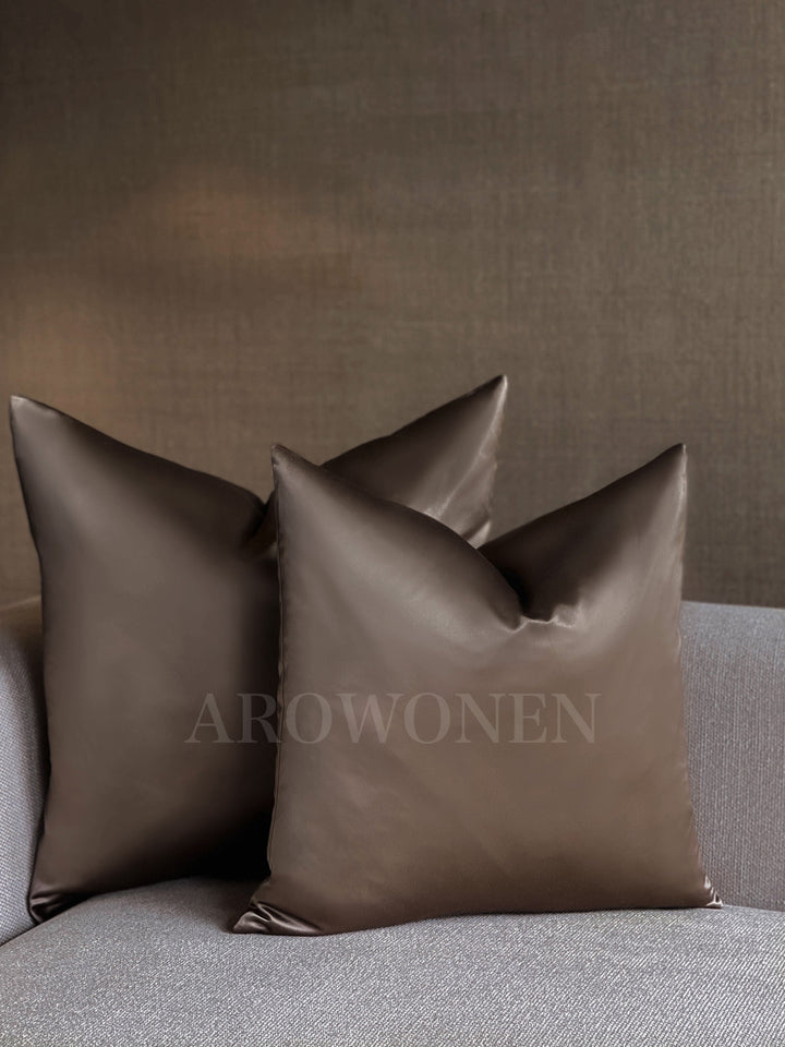 Decorative Cushion - Hester Satin - Shiny Taupe