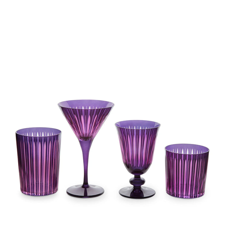 Prism Wine Glasses - Purple - Set of 4
