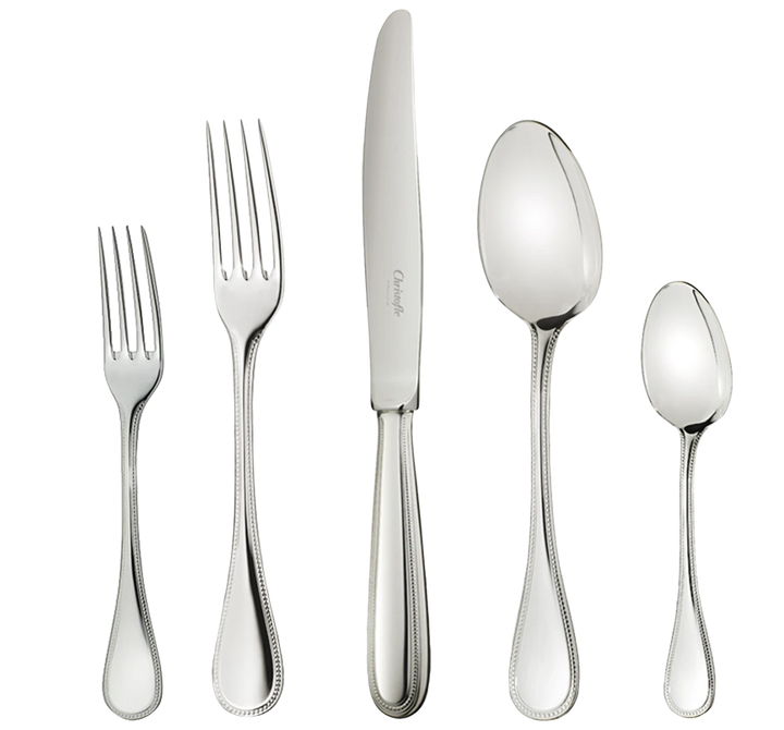 Steel Perles - 36-Piece Flatware Set with Free Storage Box - Stainless Steel