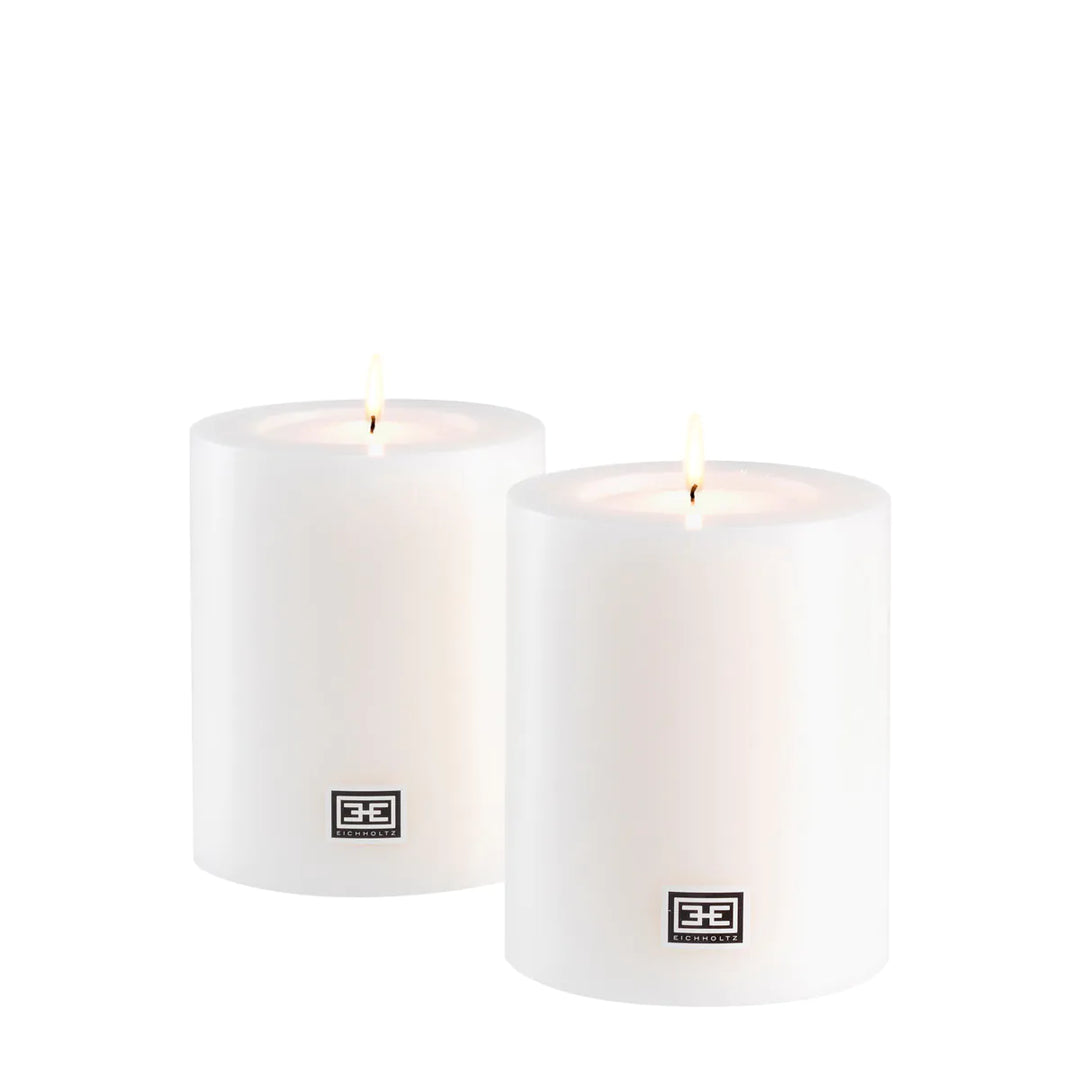 Candle - Artificial ø 10 x H. 12 cm - set of 2