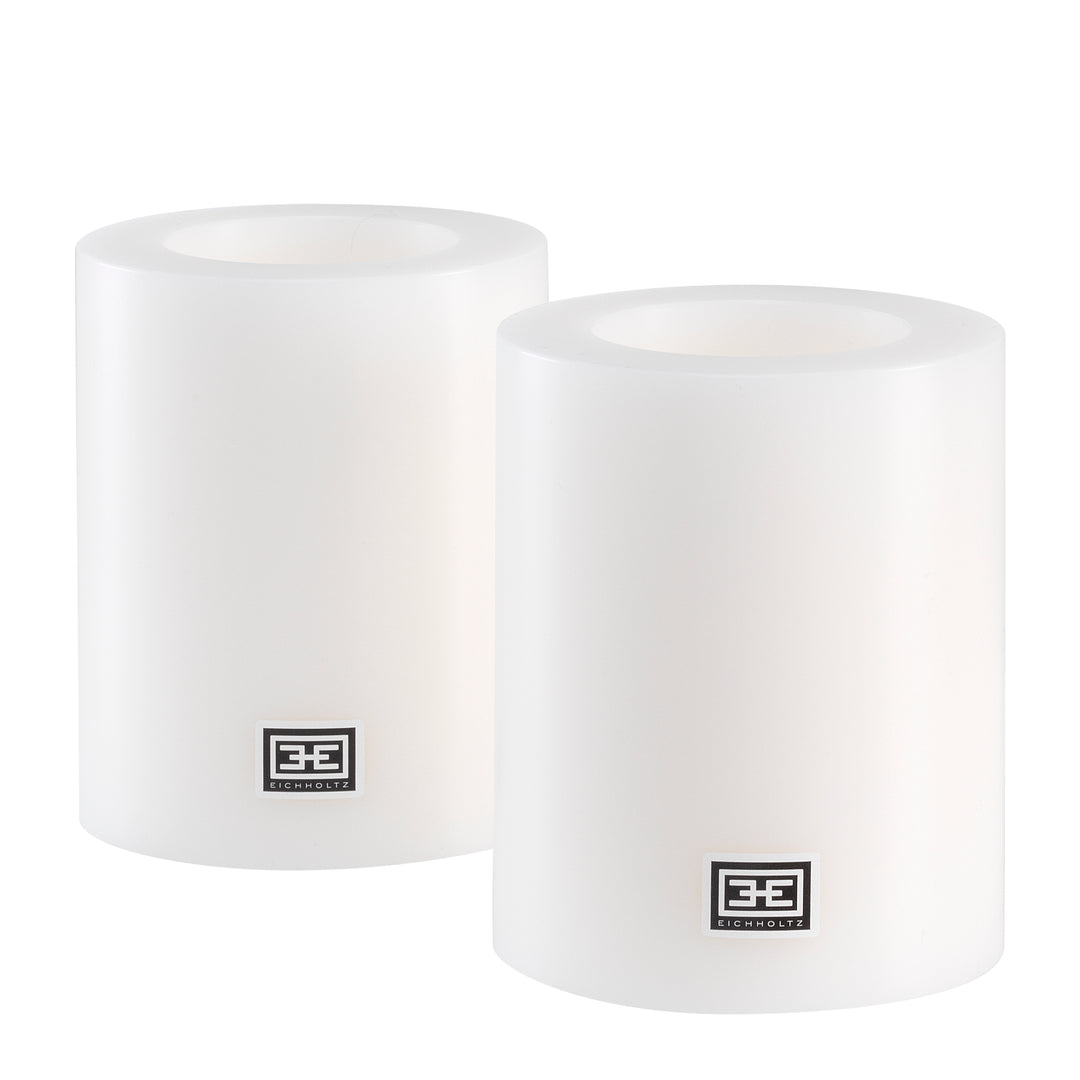 Candle - Artificial ø 10 x H. 12 cm - set of 2