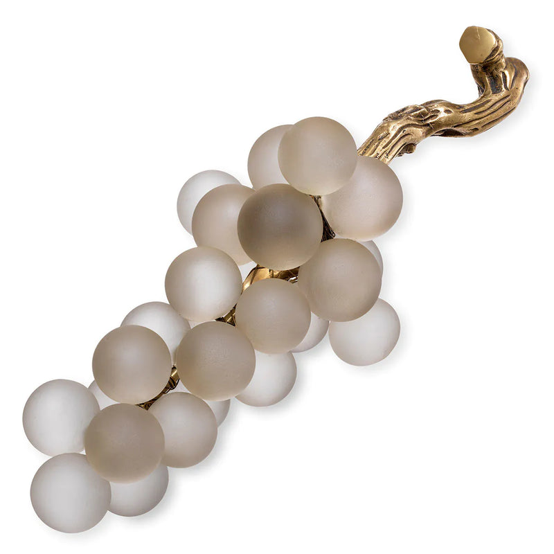 Object - French Grapes White Glass