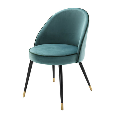 Dining Chair - Cooper Set of 2 - Turquoise Velvet