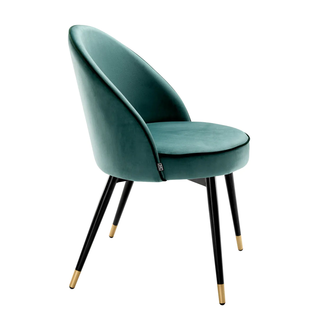 Dining Chair - Cooper Set of 2 - Turquoise Velvet