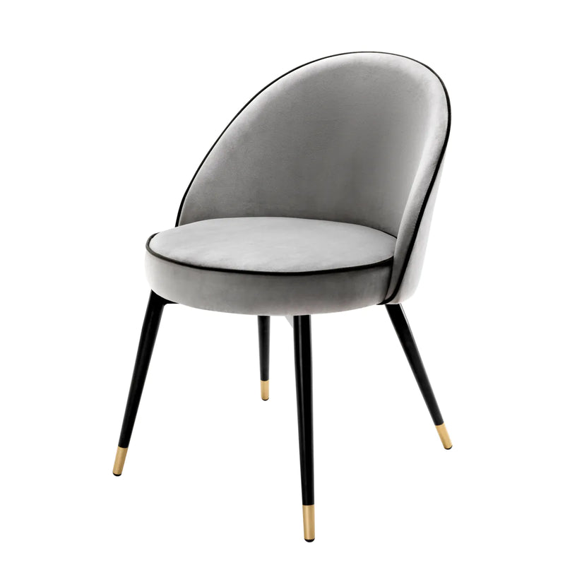 Dining Chair - Cooper Set of 2 - Light Grey Velvet