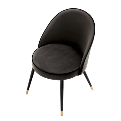 Dining Chair - Cooper Set of 2 - Dark Grey Velvet