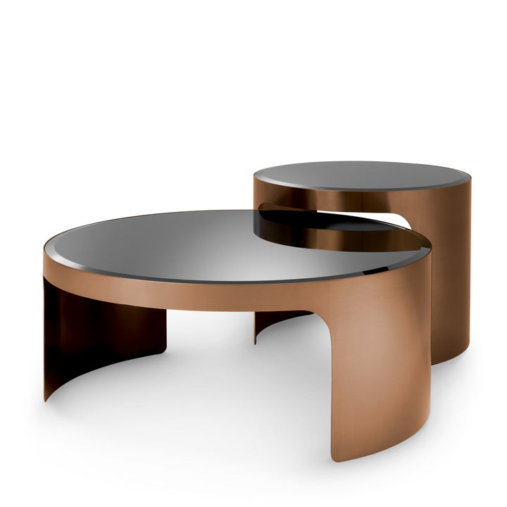 Coffee Table - Piemonte brush copper - finish set of 2