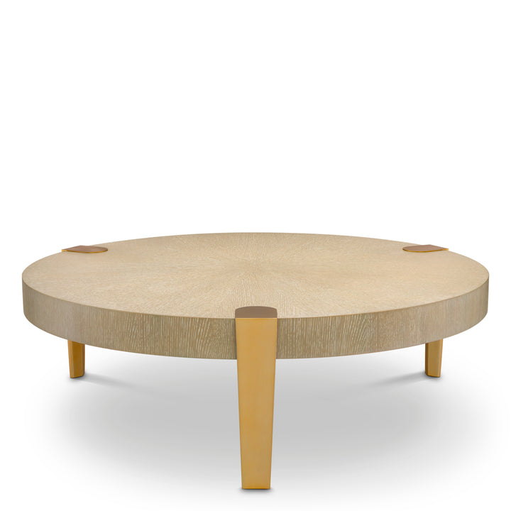 Coffee Table - Oxnard washed oak - veneer br brass